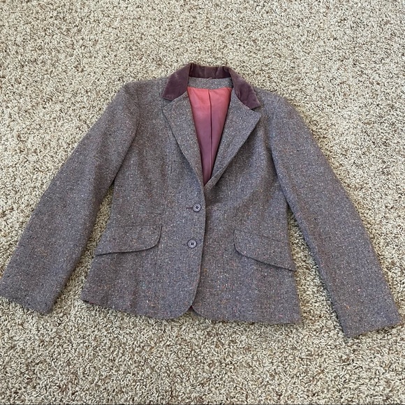 Vintage Brooks Women's Sz 11 3 Pc Multi Wool Blazer Suit Jacket Skirt Pants Set - Picture 2 of 11